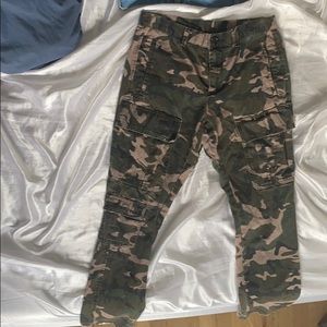 Zara Mens Camo Cargo Trousers